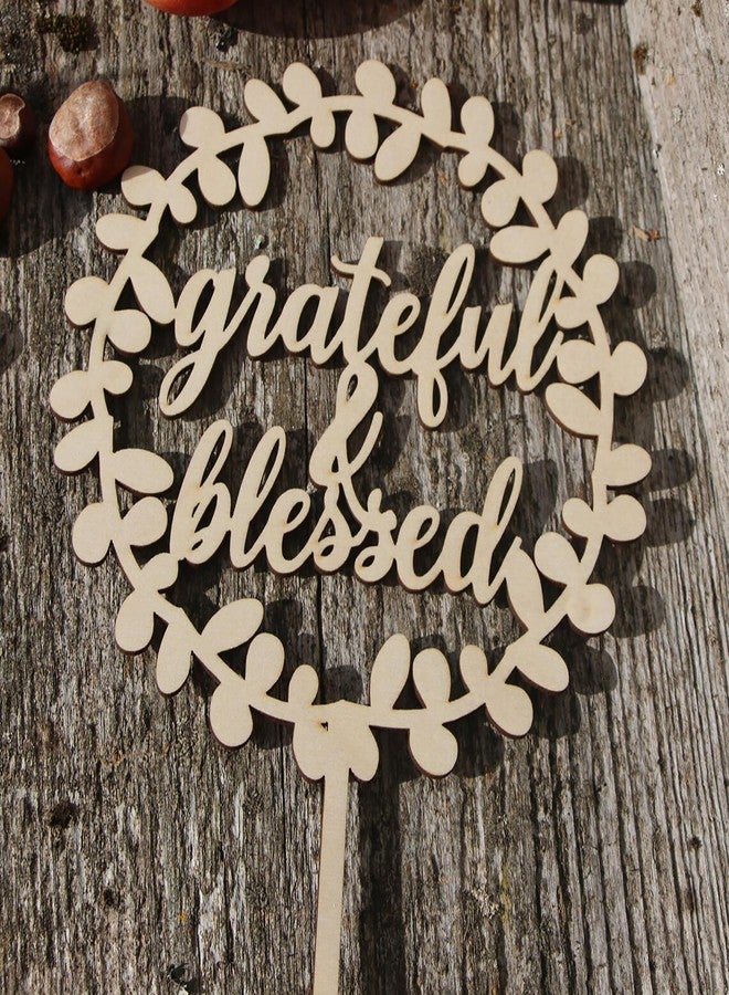 Cliths Wooden Thanksgiving Table Topper Rustic Thanksgiving Table Decor Custom Cake Topper Names Topper DIY Craft Gift for Bride & Groom - Image 5